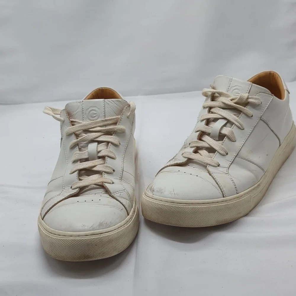 Greats Brooklyn white men’s Italian sneakers, size 12 US